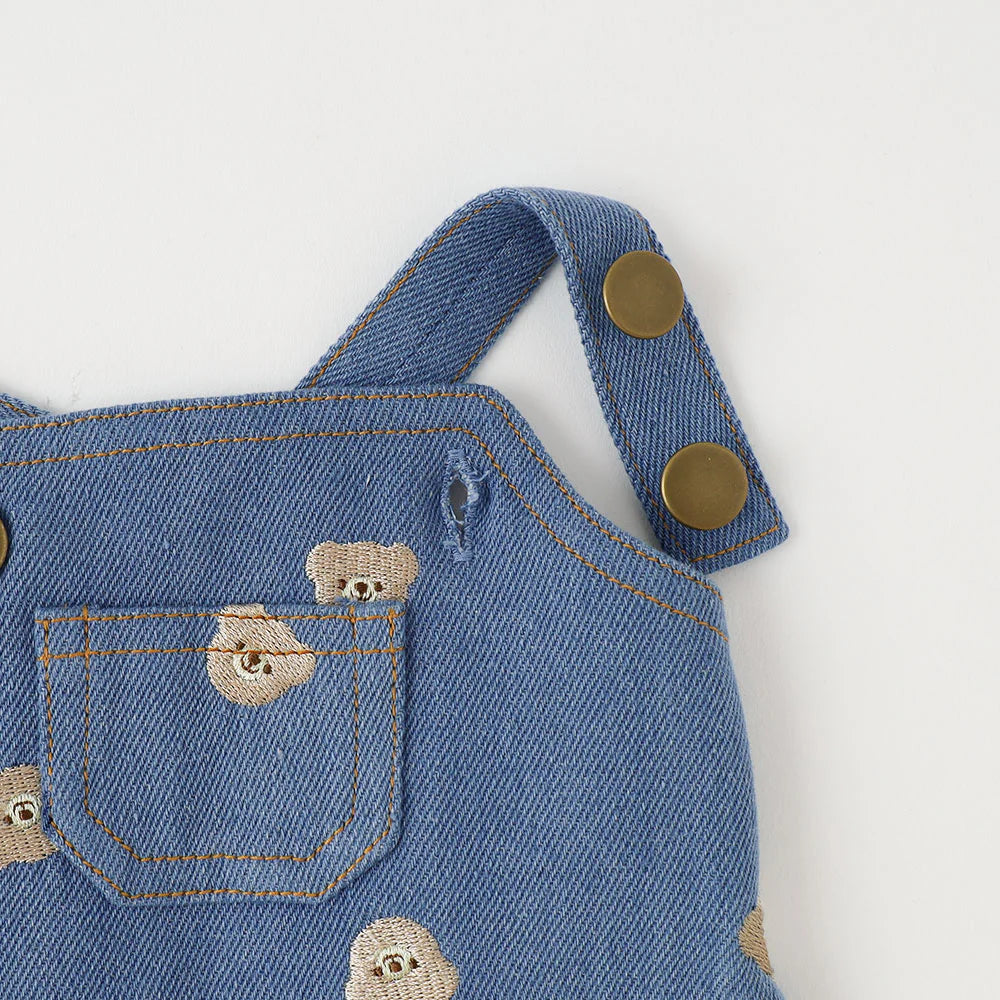 Moncheri Kuma Embroidery Dress, Denim