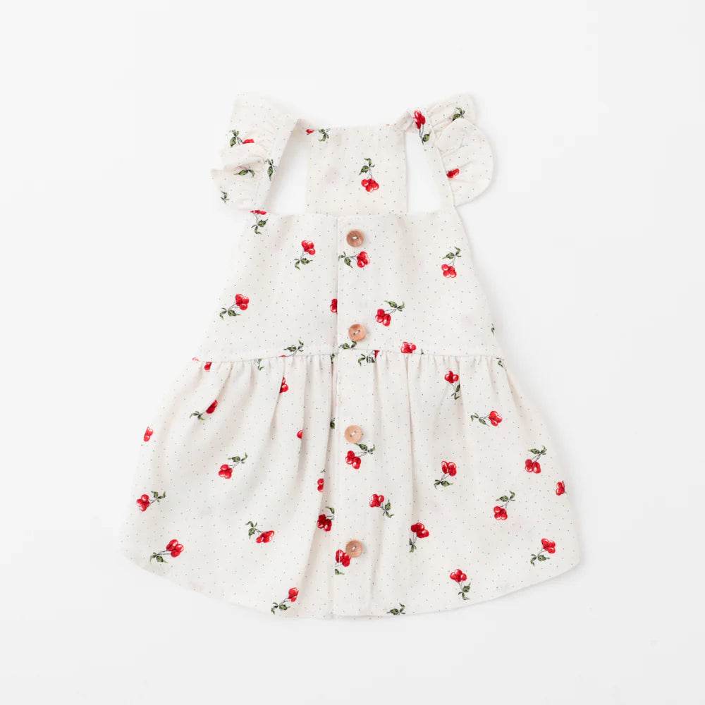 Moncheri Cool Cherry Dot frill Dress