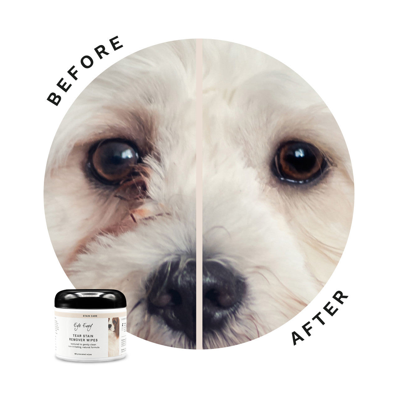 Eye Envy Tear Stain Remover Wipes for Dogs, 60