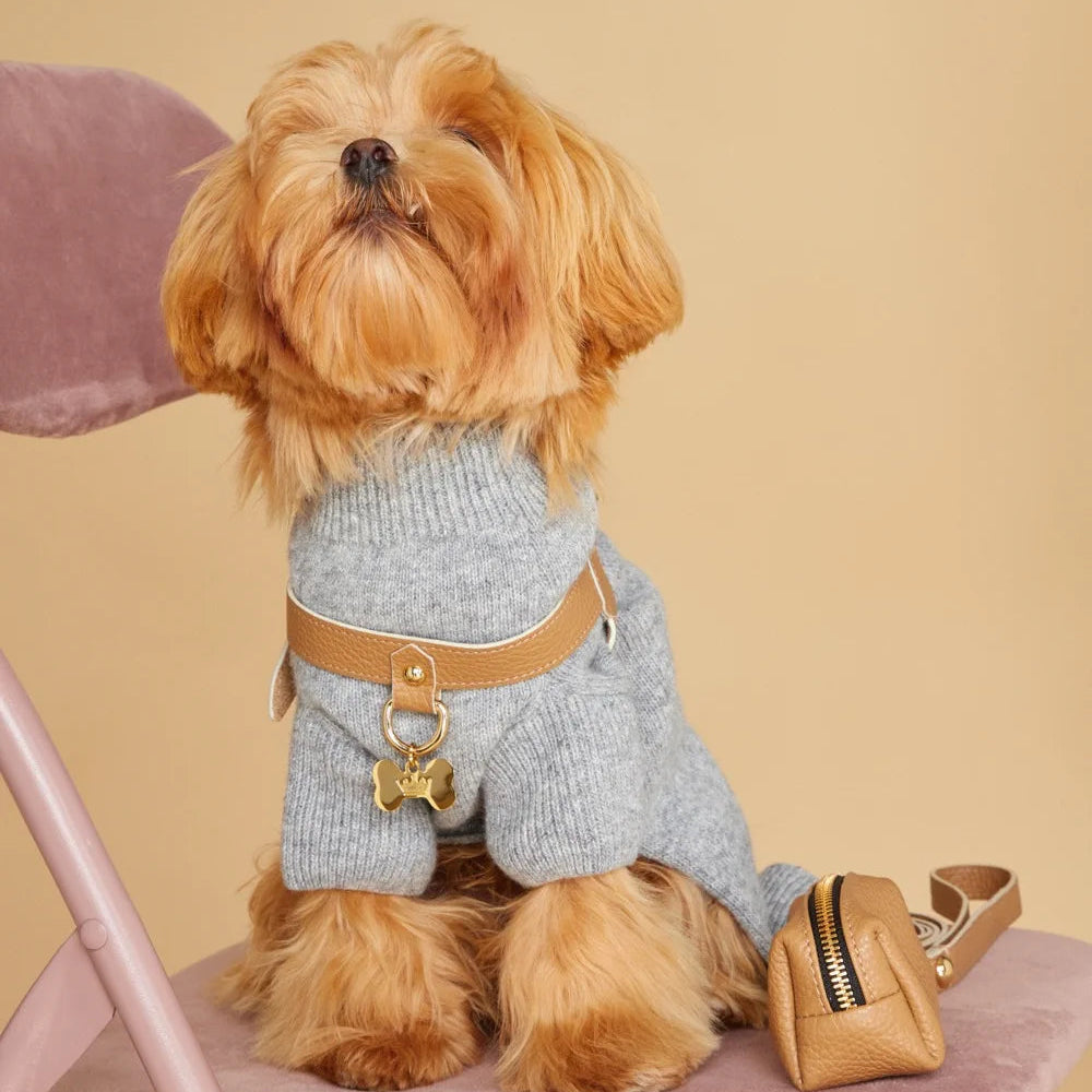 Maltipoo World Merinos Sweater, Light Grey