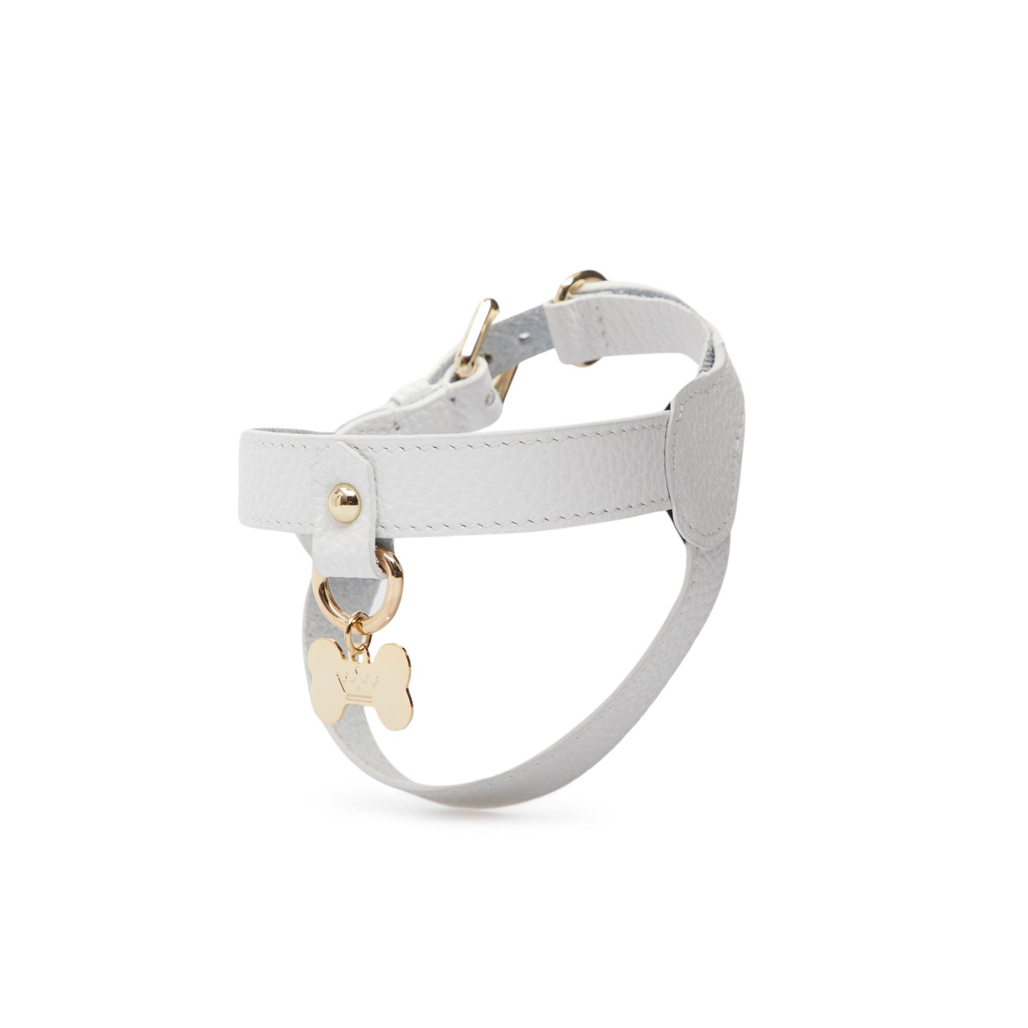 Maltipoo World Classic Leather Harness, White