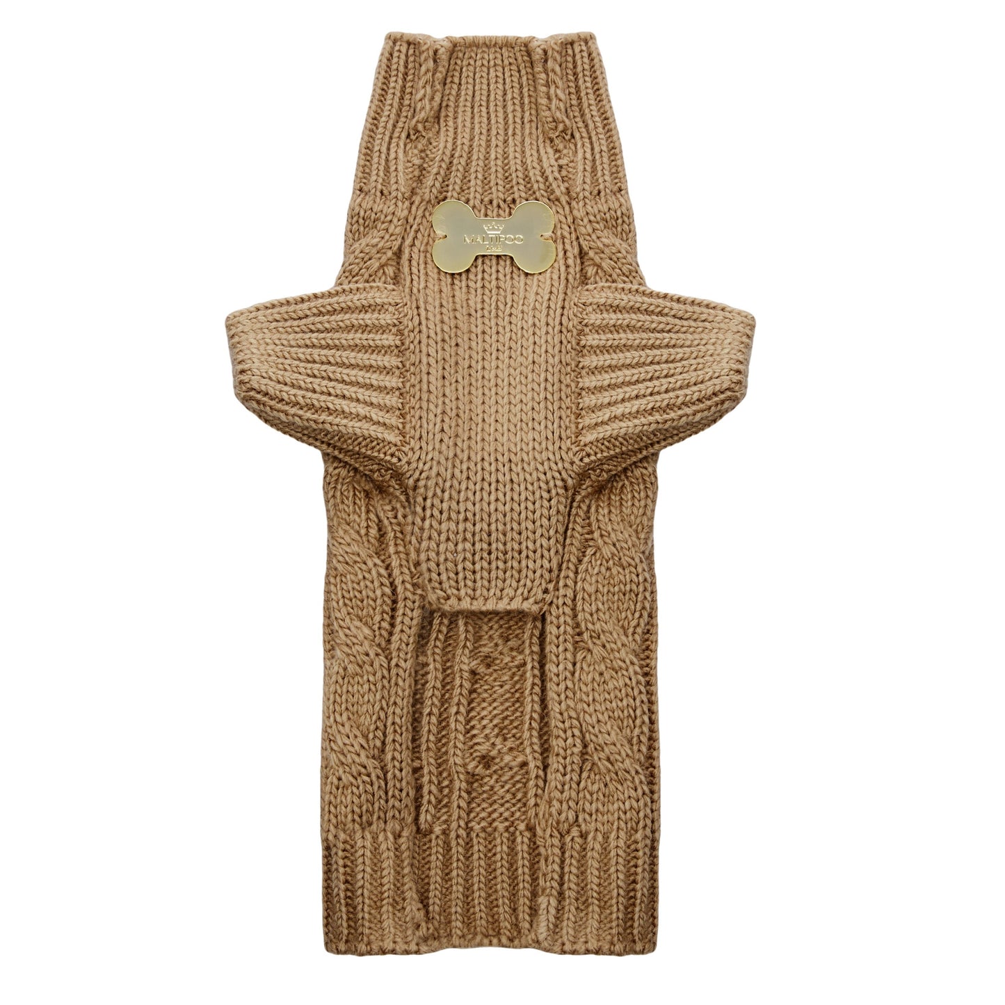 Maltipoo World Pigtail Sweater, Cacao