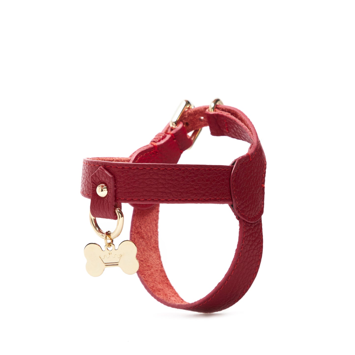 Maltipoo World Classic Leather Harness, Burgundy
