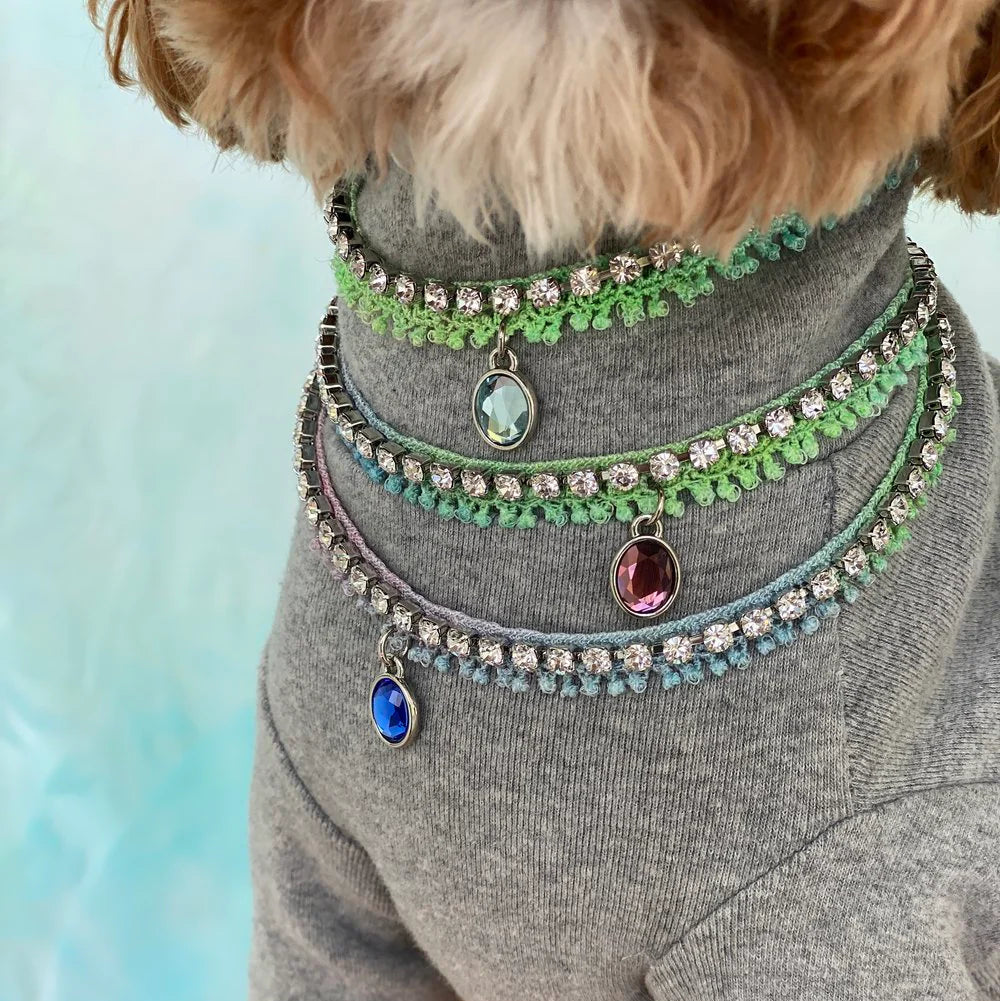 Pearl and Prince Birthstone Tennis Necklace – September Sapphire (28 cm)