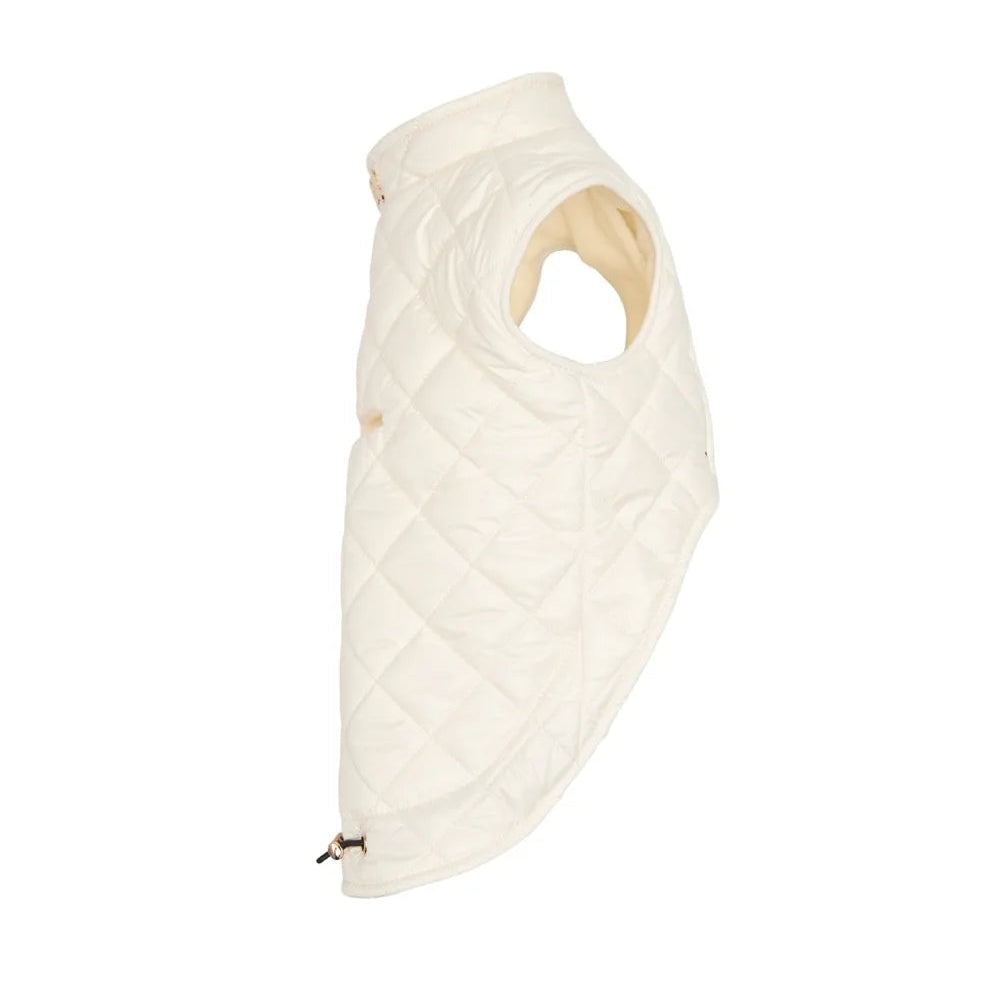 Maltipoo World Quilted Fleece Vest, Vanilla