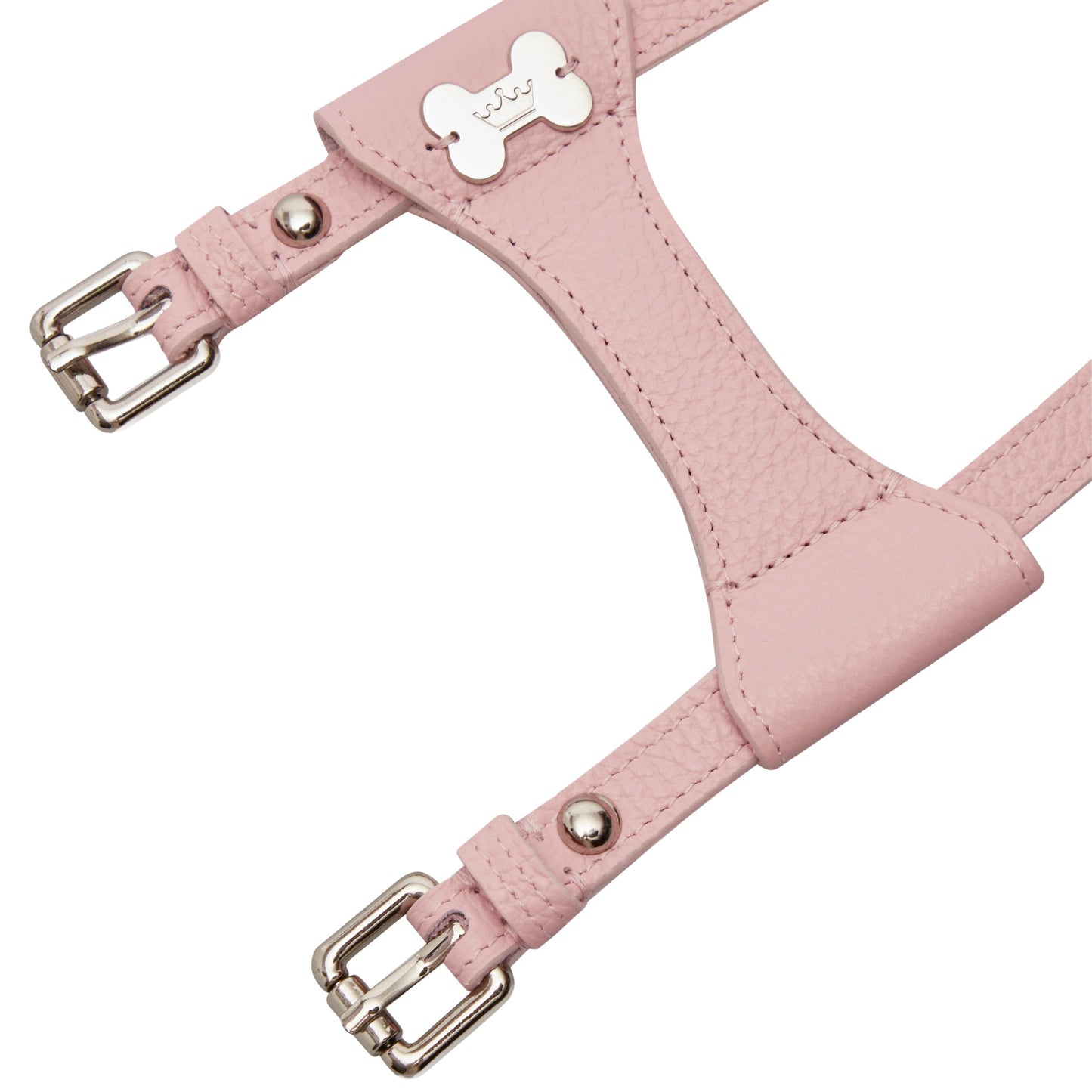 Maltipoo World Dot Leather Harness, Pink