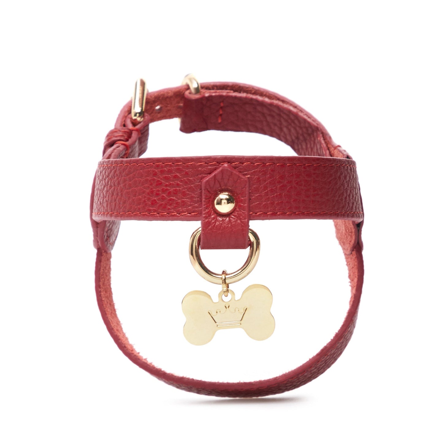 Maltipoo World Classic Leather Harness, Burgundy
