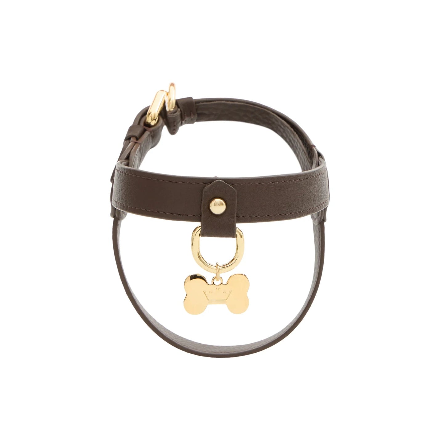 Maltipoo World Classic Leather Harness, Truffle Gold