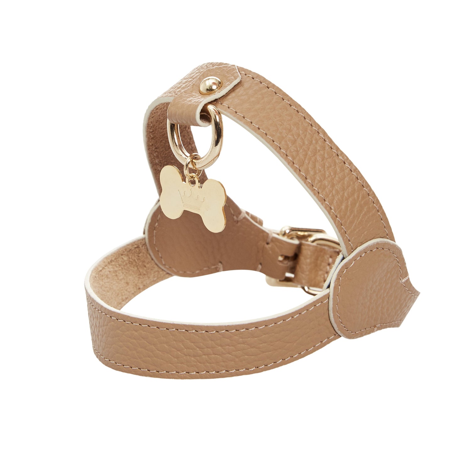 Maltipoo World Leather Harness, Beige