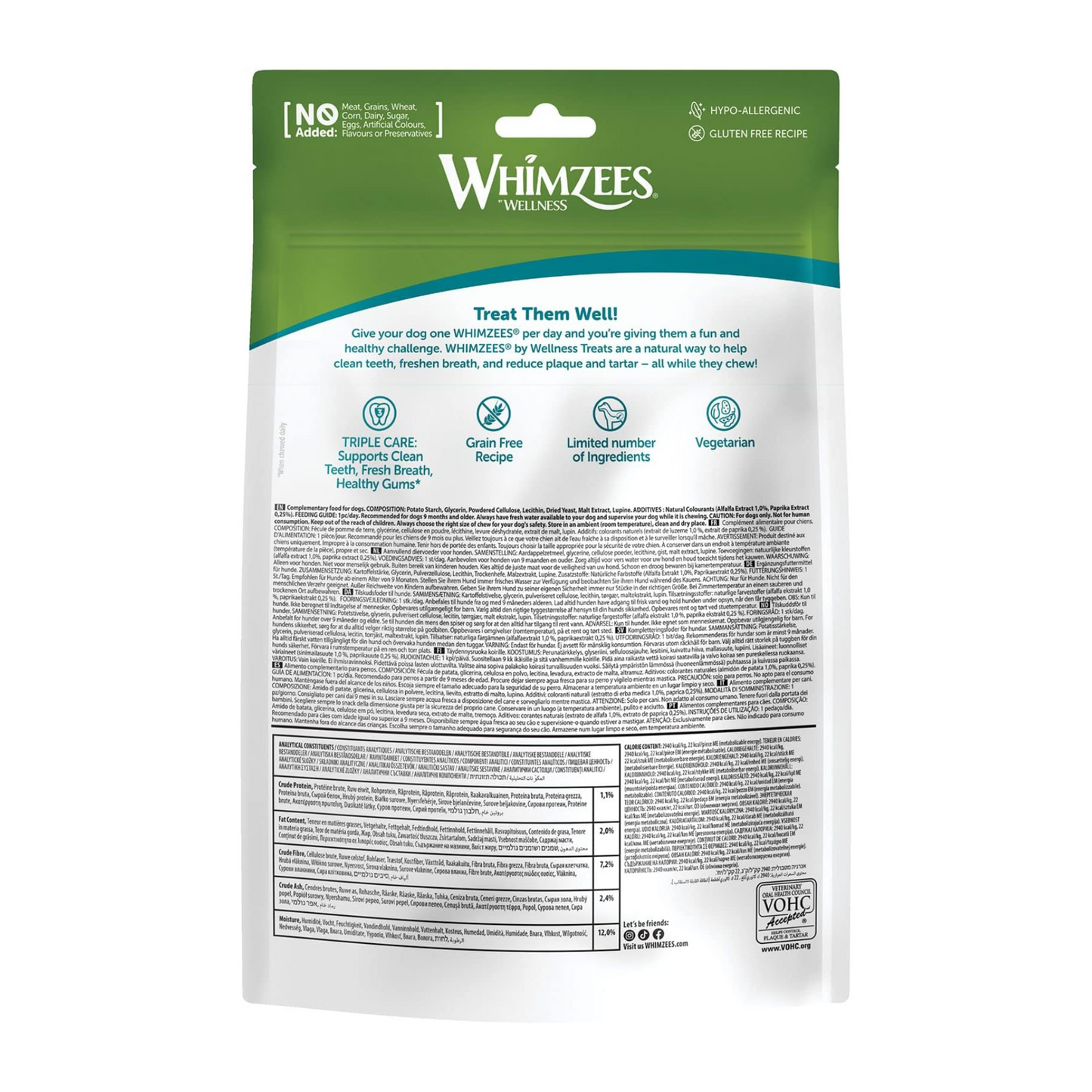 Whimzees Toothbrush Star 48 pcs, XS, 360 g