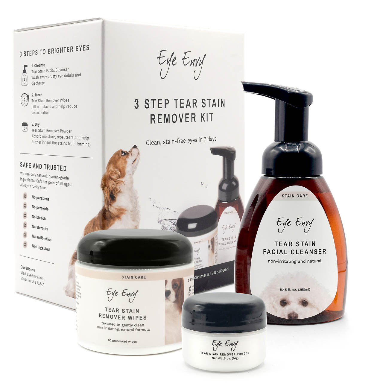 Eye Envy 3-Step Tear Stain Remover Kit