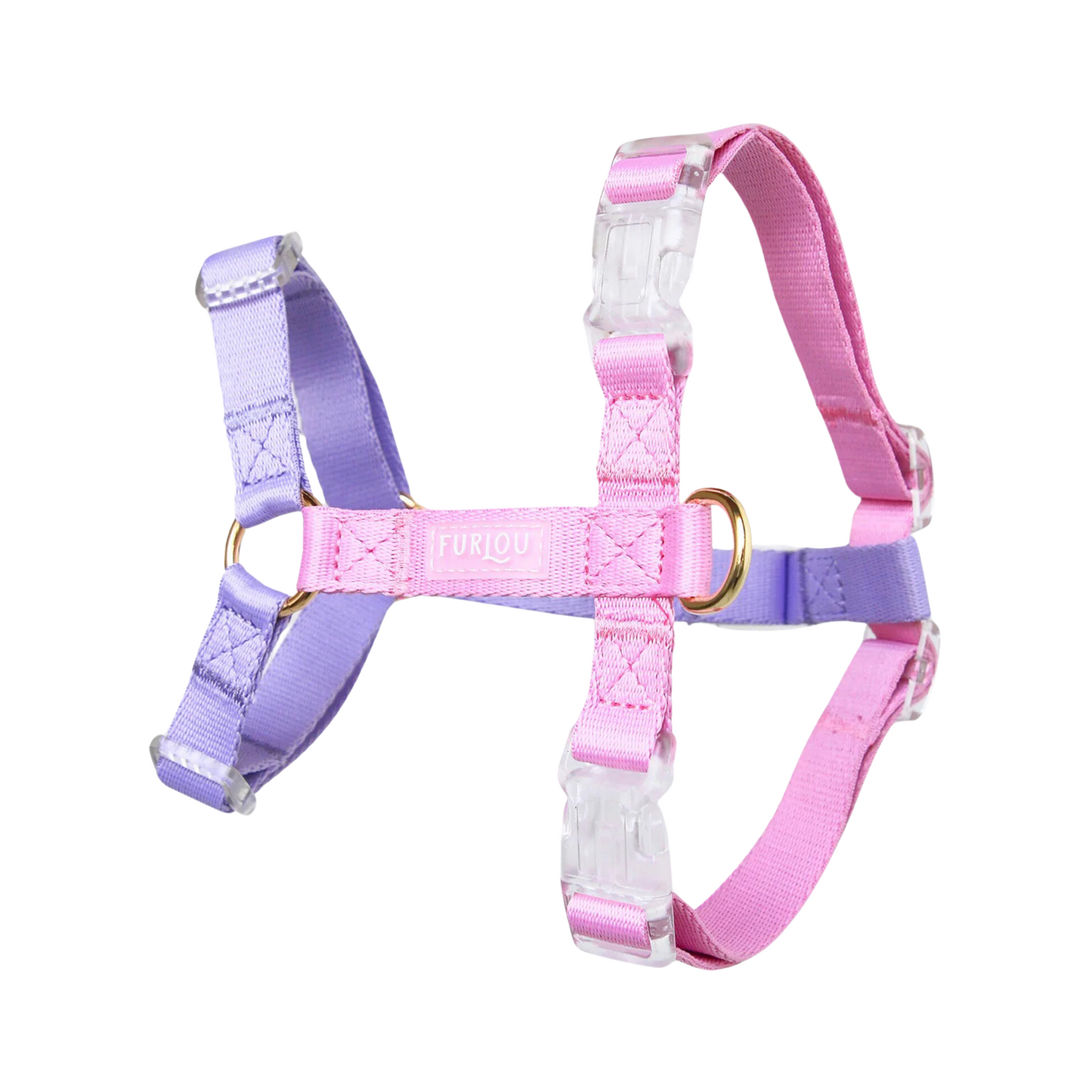 Furlou Dog Harness, Lavender and Pink