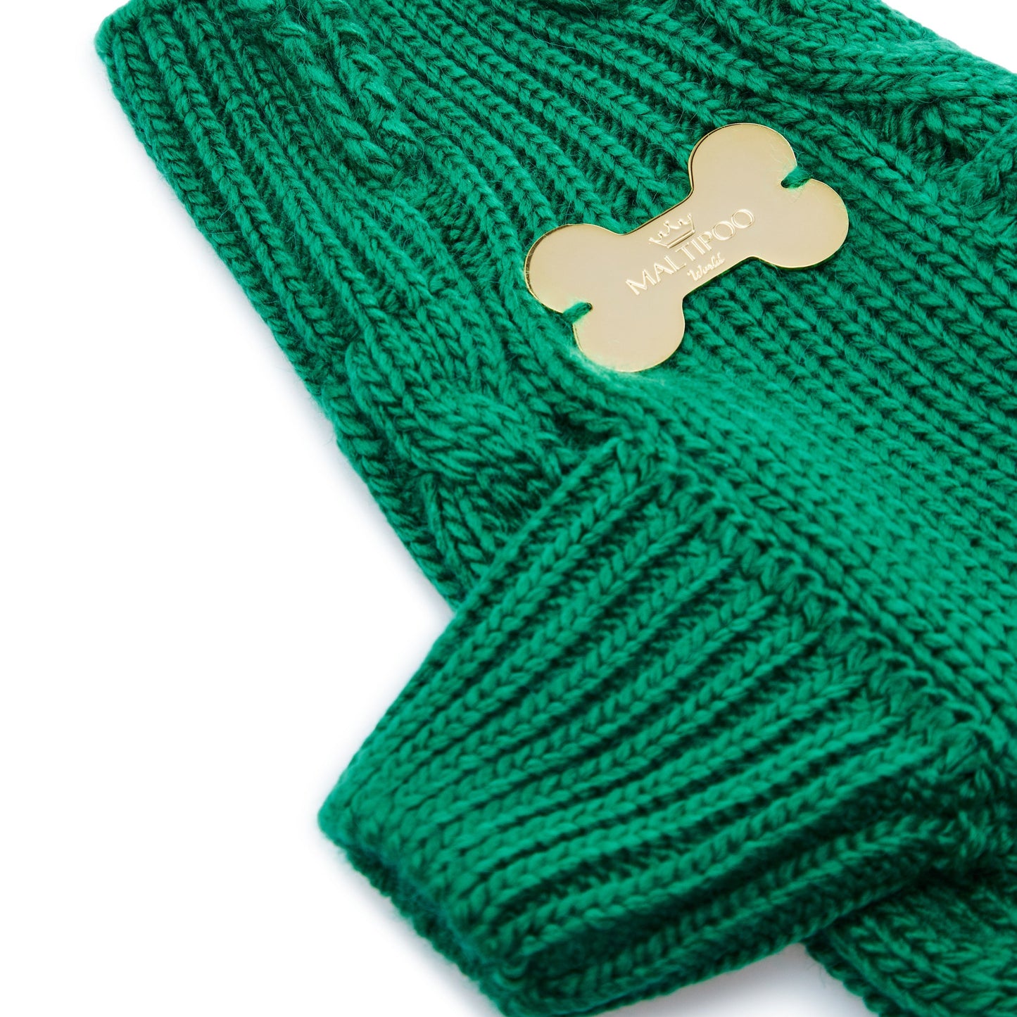 Maltipoo World Pigtail Sweater, Green
