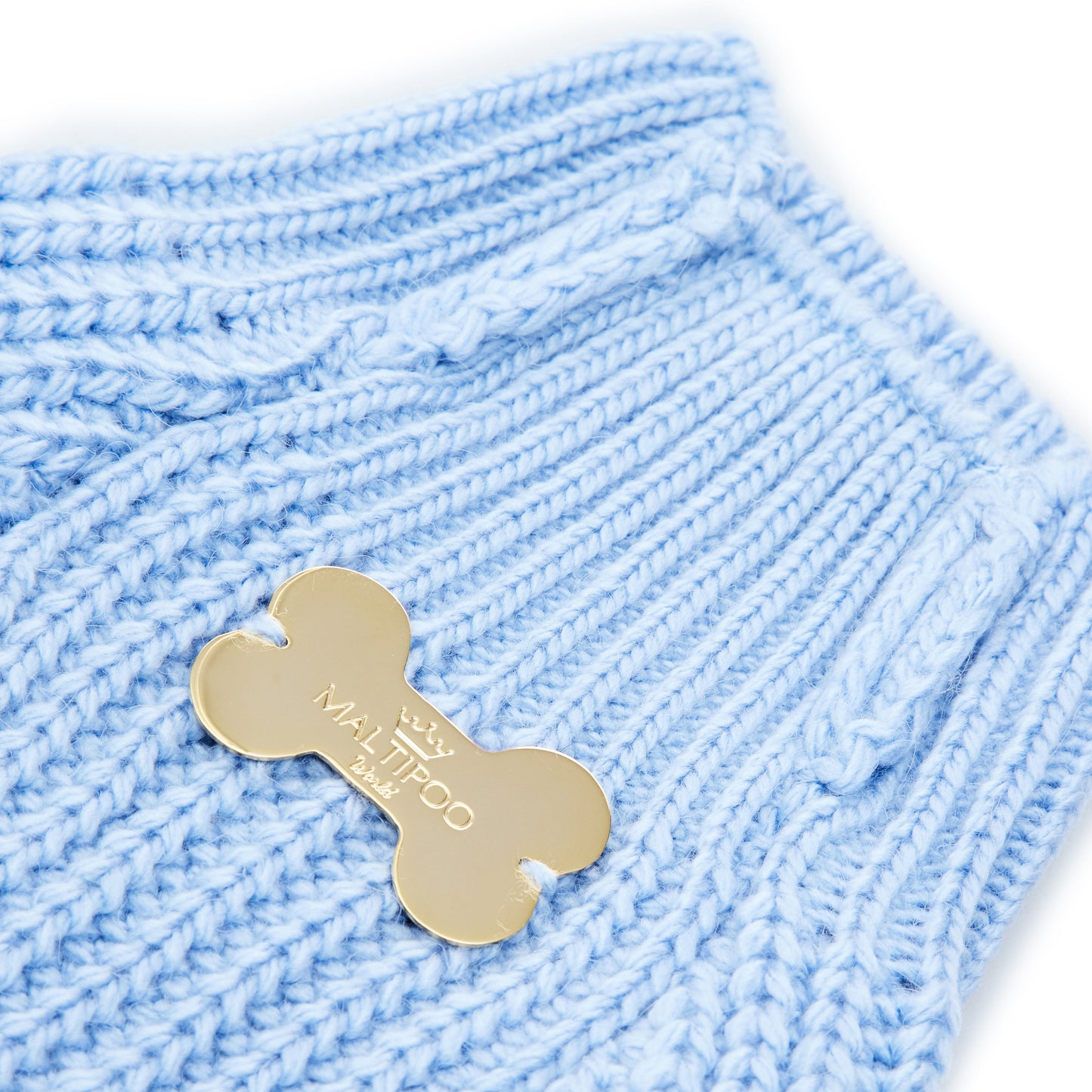 Maltipoo World Sweater Trio, Light Blue