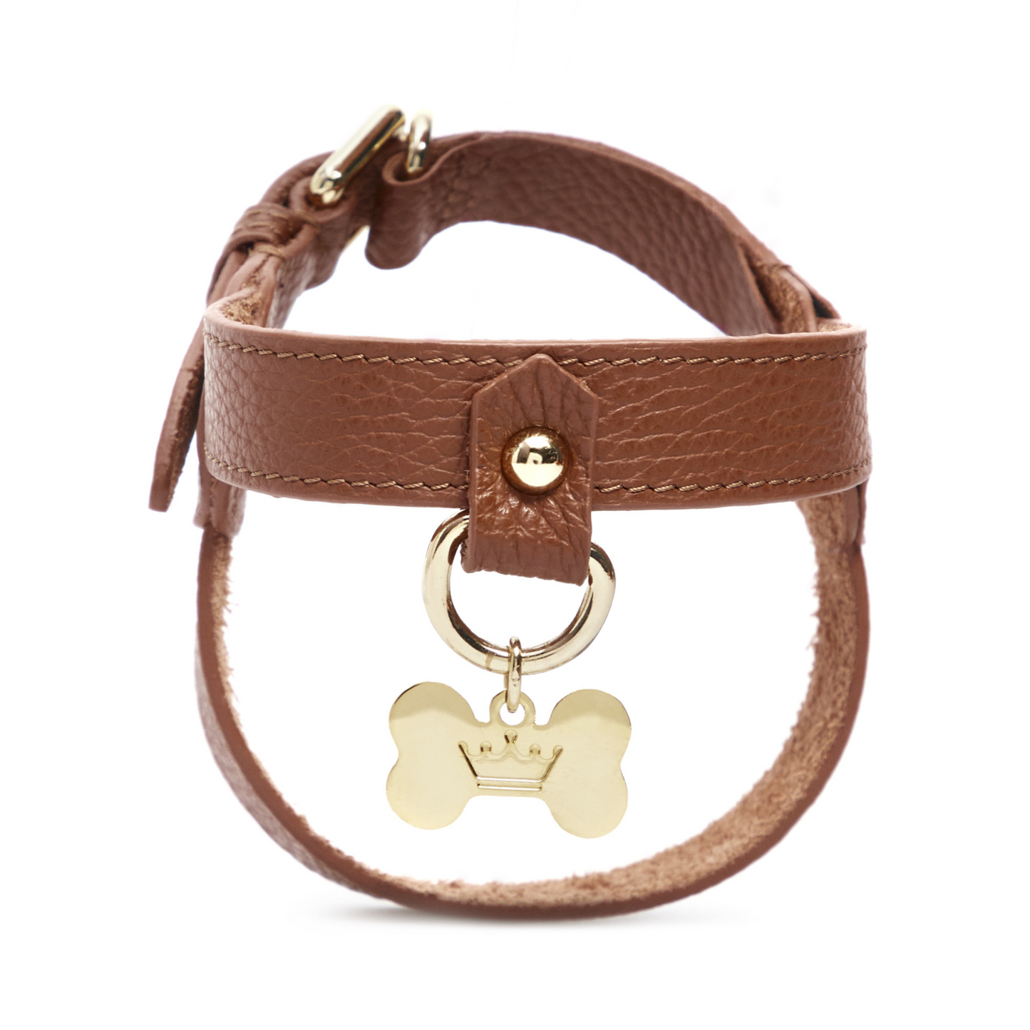 Maltipoo World Classic Leather Harness, Brown