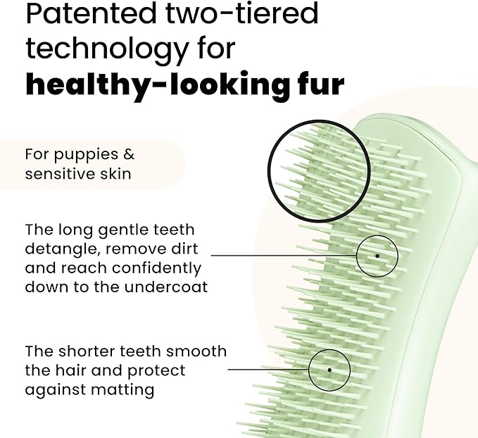 Tangle Teezer Pet Detangling Puppy Grooming Brush, Mint