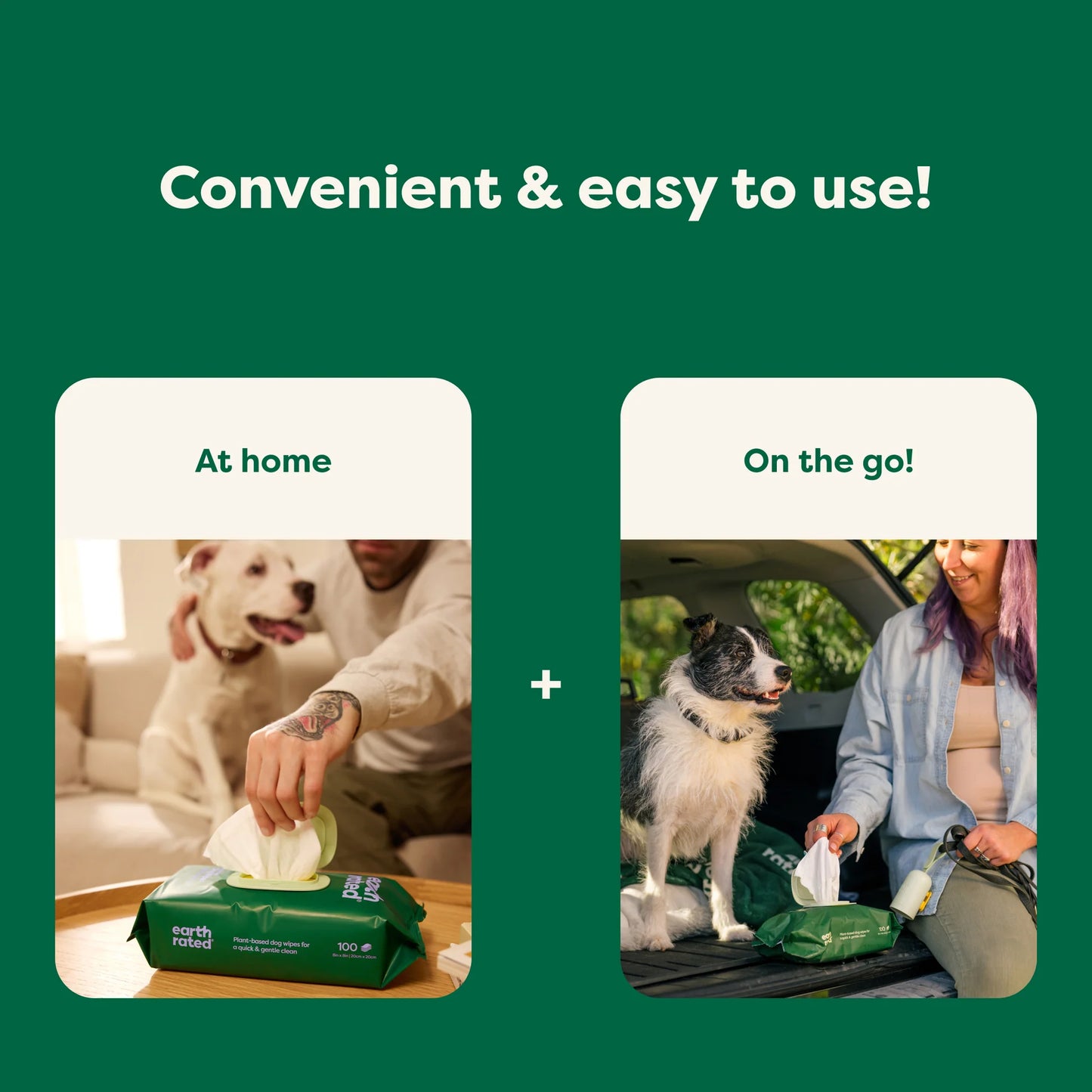 Earth Rated Dog Wipes, 100 Count, Lavander