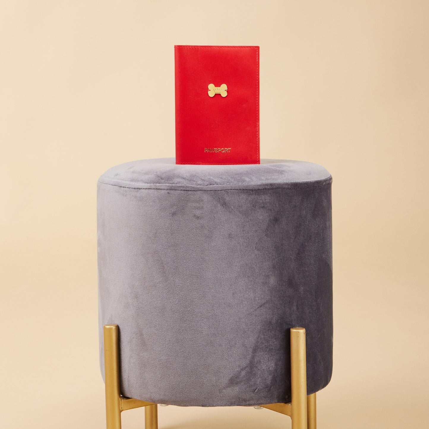 Maltipoo World Passport Cover, Red