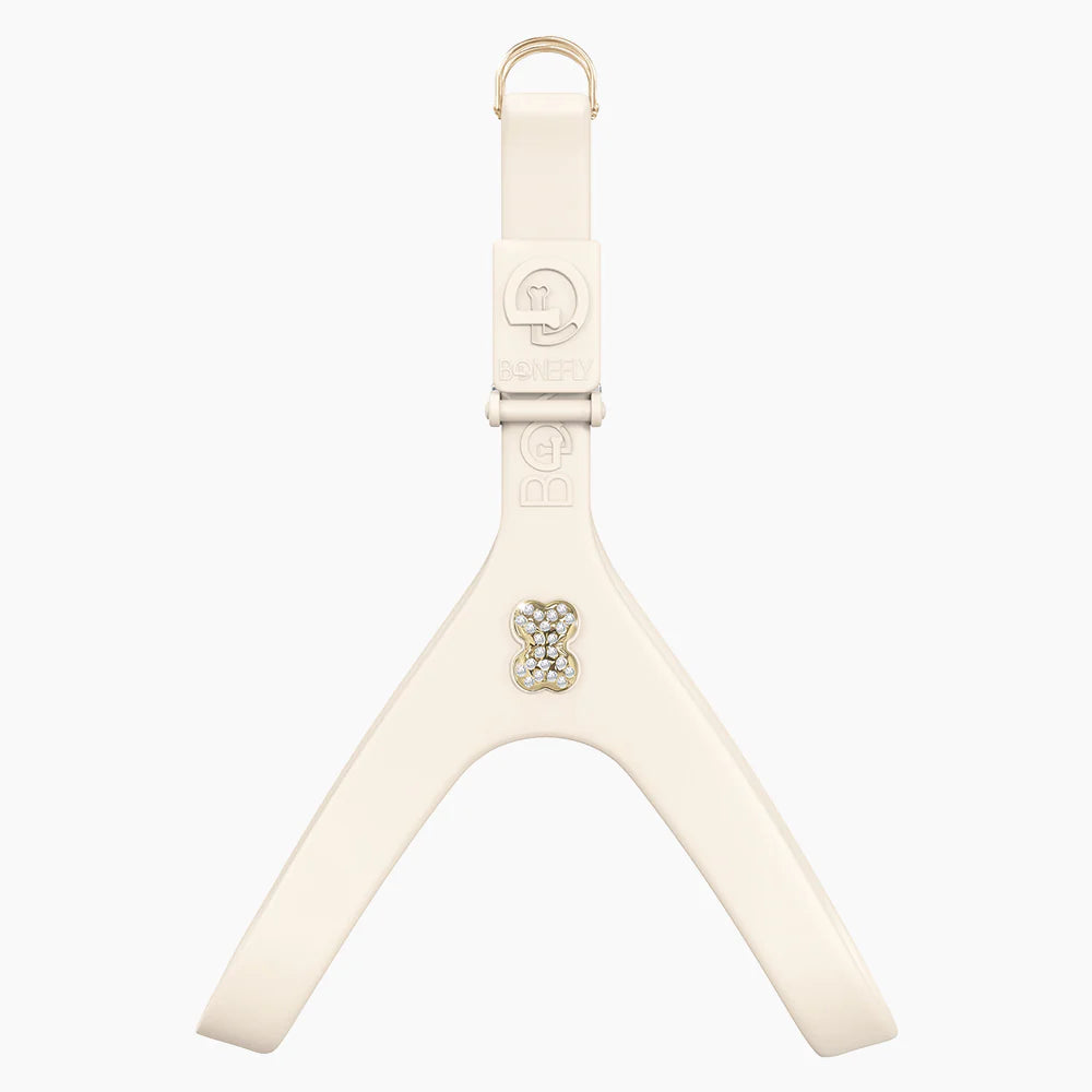 Bonefly Boneflex Ultra Ivory Harness, Gold / Clear