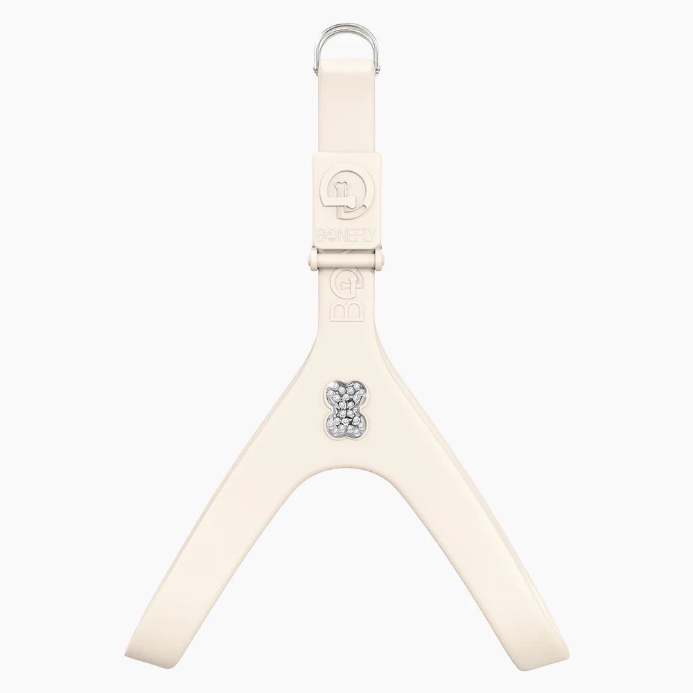 Bonefly Boneflex Ultra Ivory Harness, Silver / Clear