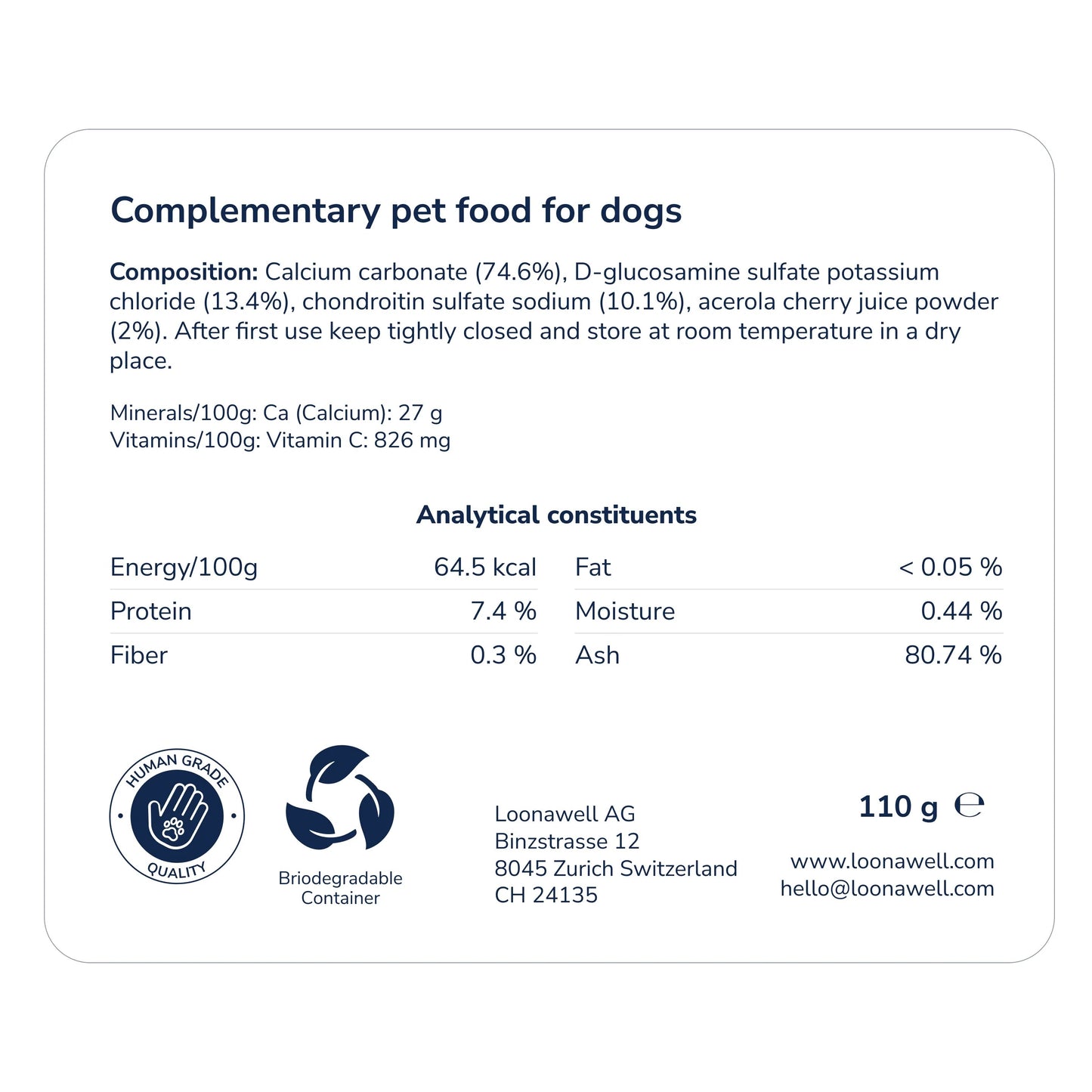 Loonawell FlexiLoona, Dog Supplement, 110 g
