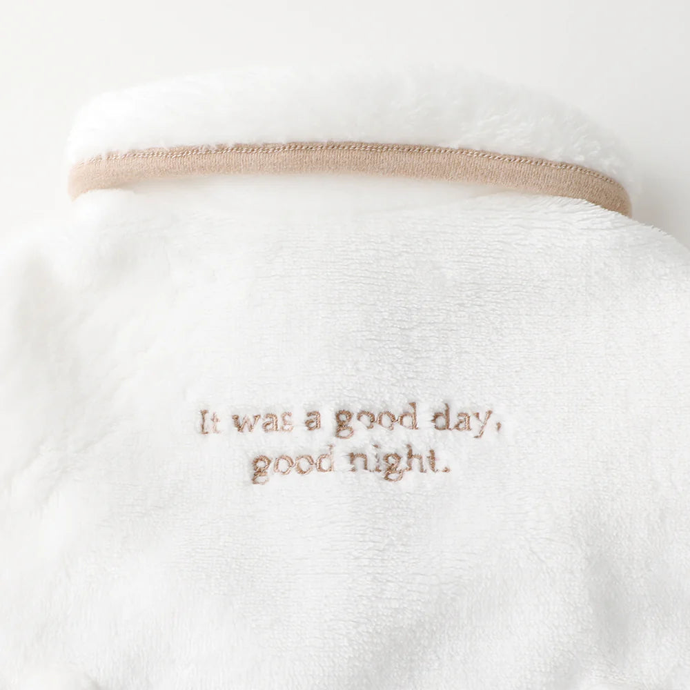 Moncheri Bathrobe + Eye Mask Set, White