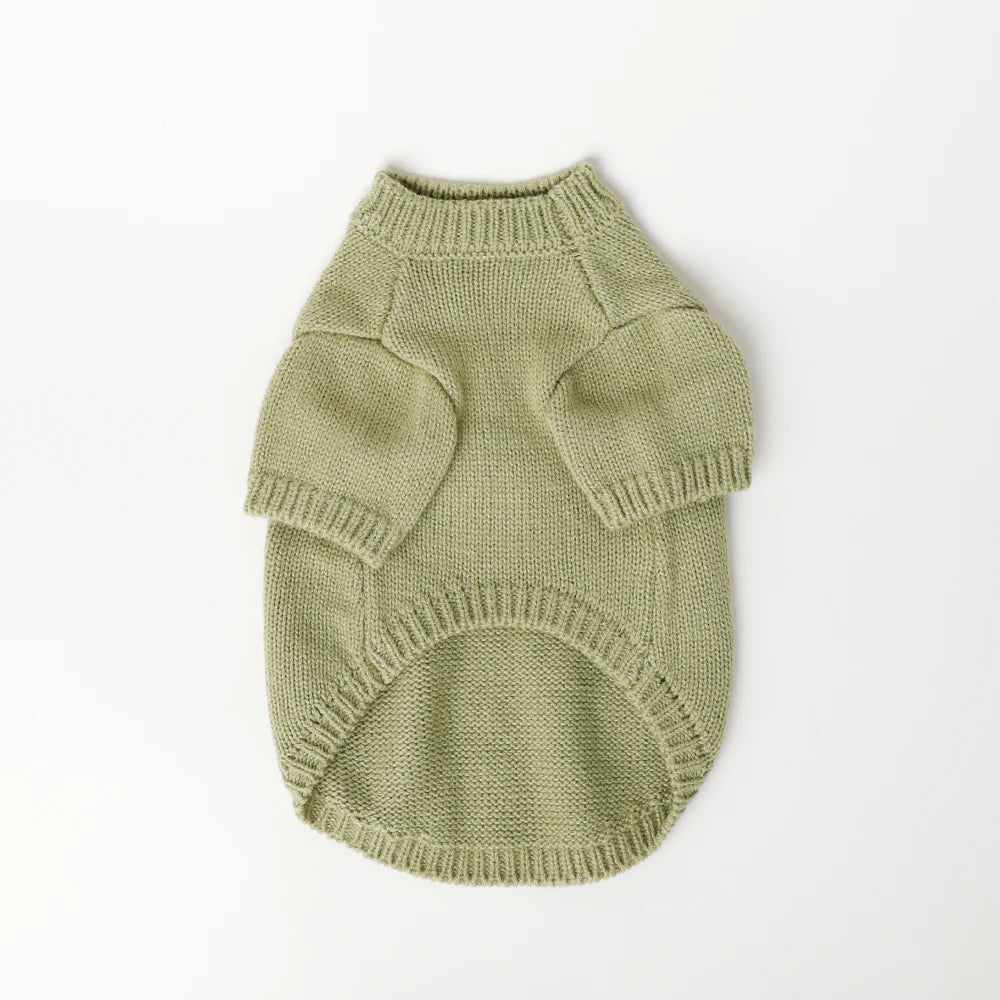 Moncheri Kuma-san Ribbon Knit, Green