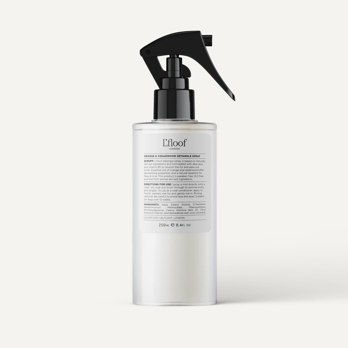 L'floof SCRUFF Orange & Cedarwood Detangle Spray, 250 ml