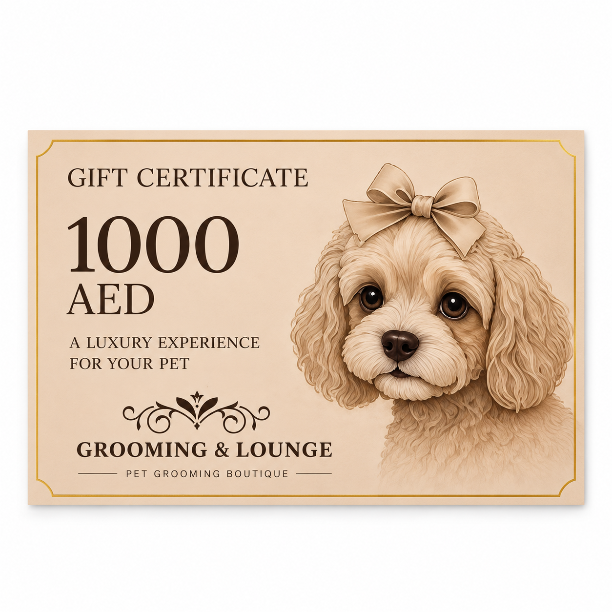 Gift Card "Grooming & Lounge" - 1000 AED
