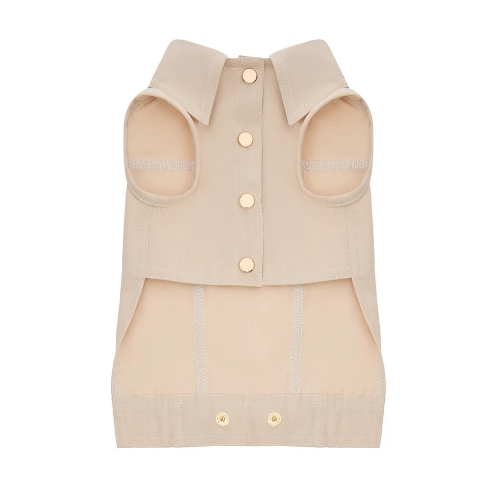 Maltipoo World Cotton Snap-Button Vest «Rest Weather Edition», Dune