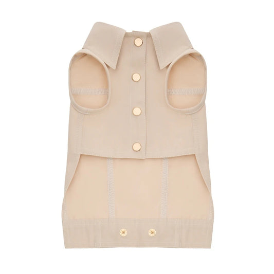 Maltipoo World Cotton Snap-Button Vest «Rest Weather Edition», Dune