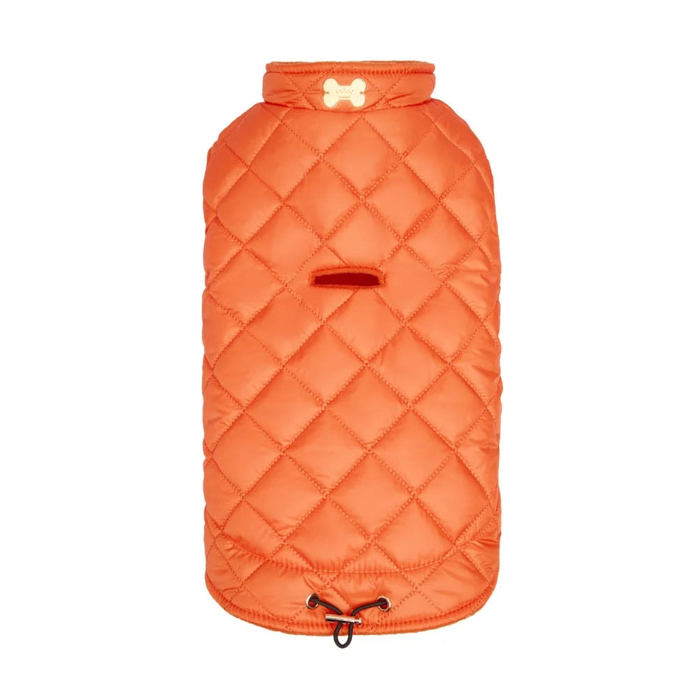Maltipoo World Quilted Fleece Vest, Orange