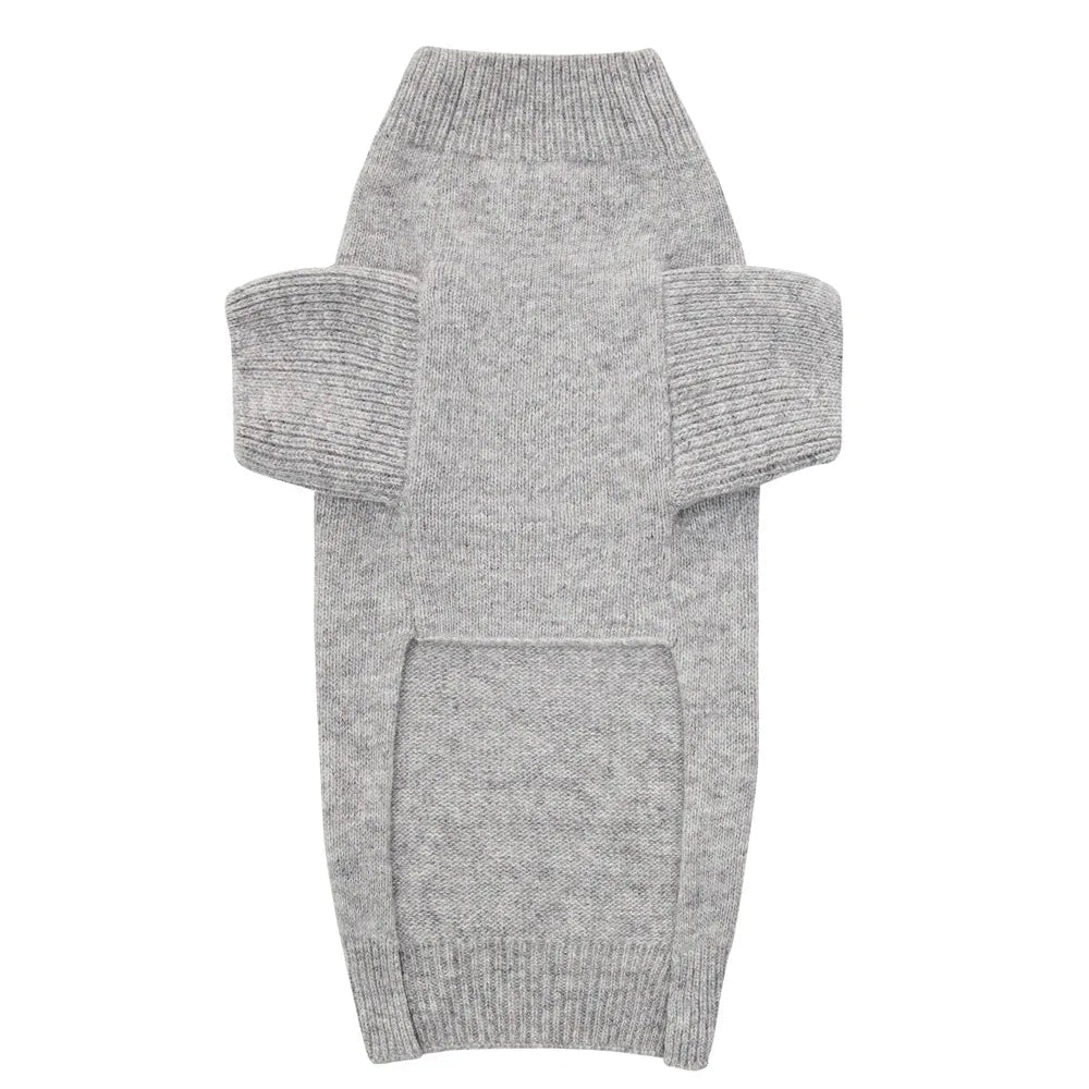 Maltipoo World Merinos Sweater, Light Grey