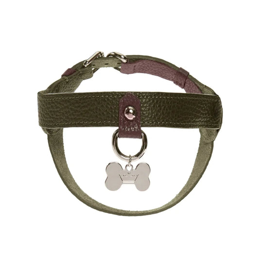 Maltipoo World Classic Leather Harness, Old Money Collection