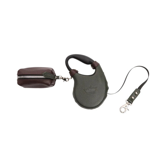 Maltipoo World Retractable Leash + Small Bag, Old Money