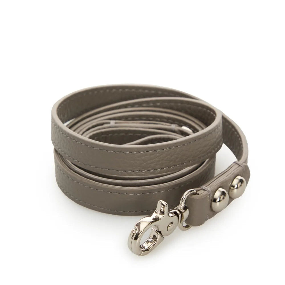 Maltipoo World Leather Leash, Grey