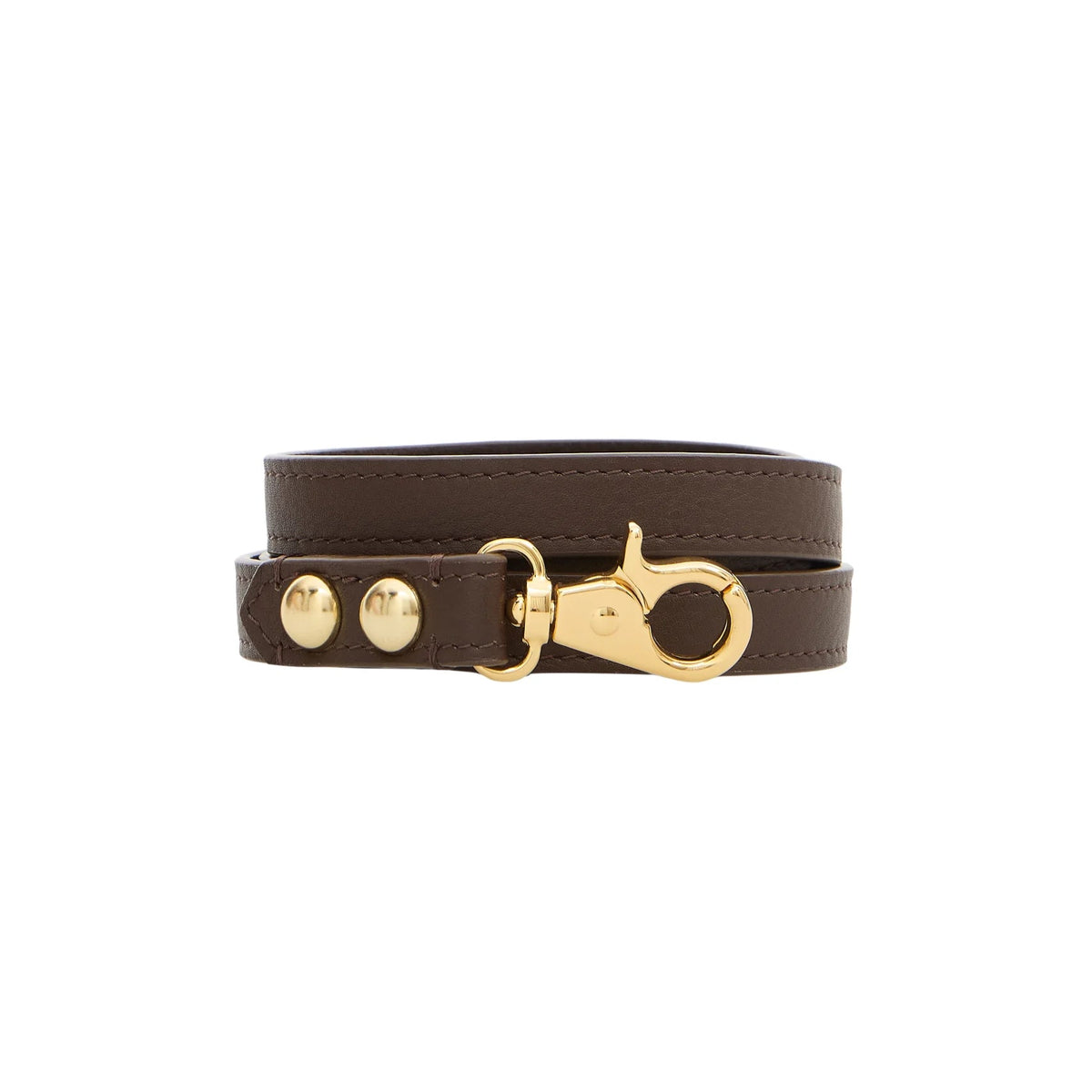 Maltipoo World Leather Leash + Small Bag, Truffle Gold