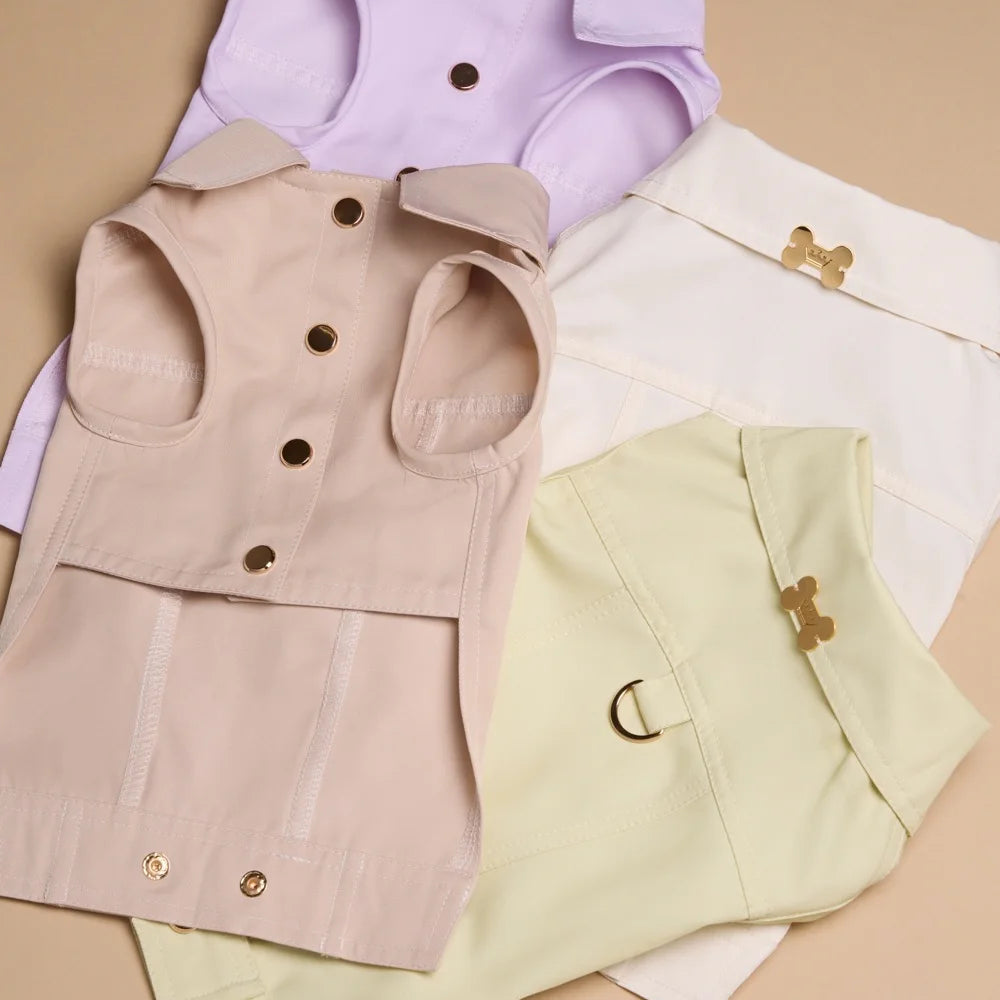 Maltipoo World Cotton Snap-Button Vest «Rest Weather Edition», Dune