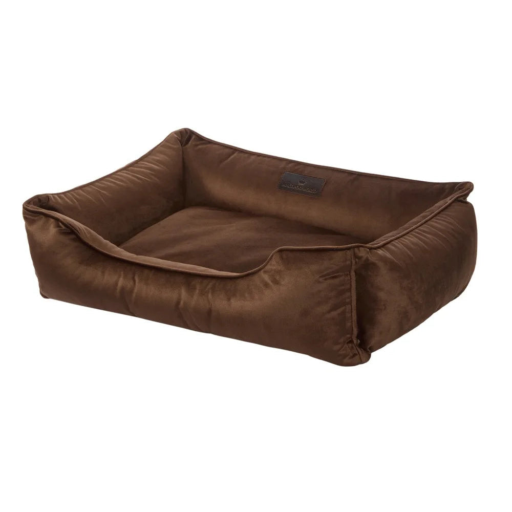 Maltipoo World Fabric Lounger, Chocolate Velours
