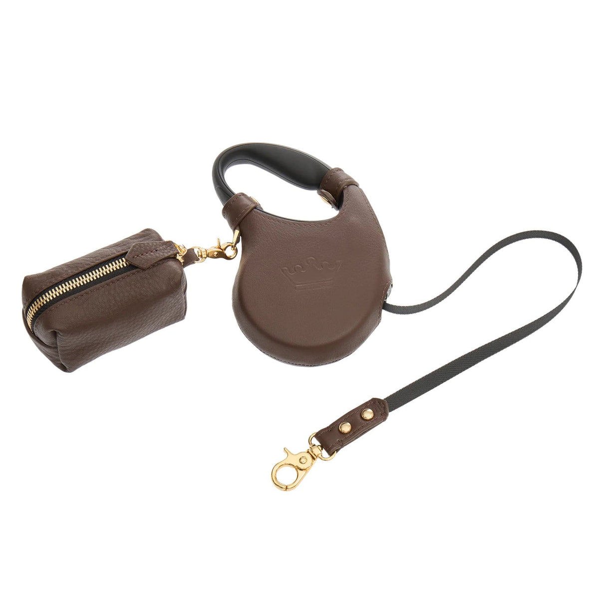 Maltipoo World Retractable Leash + Small Bag, Truffle Gold
