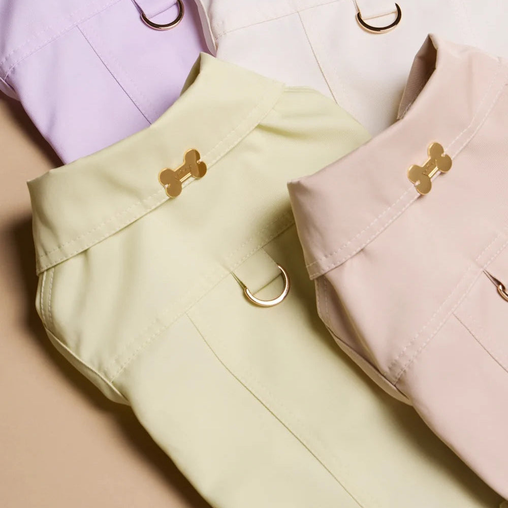 Maltipoo World Cotton Snap-Button Vest «Rest Weather Edition», Lemon Cream