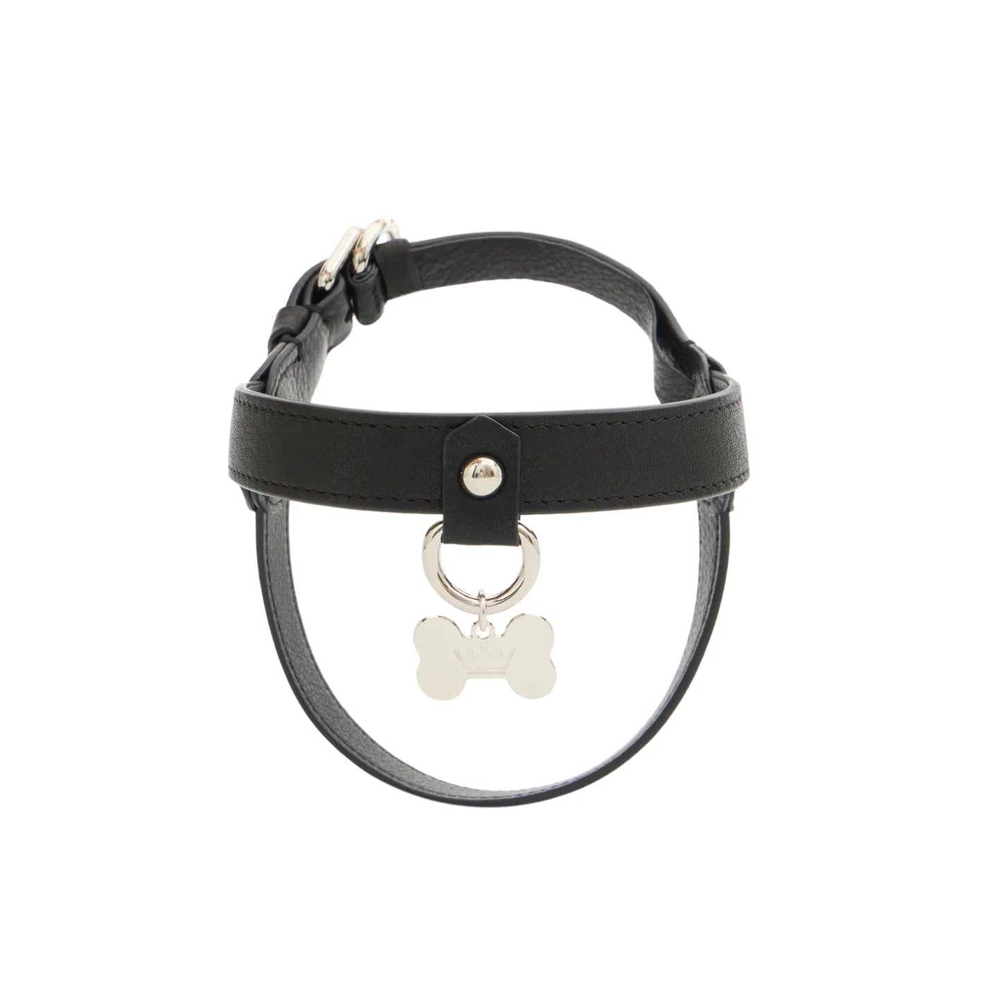 Maltipoo World Classic Leather Harness, Noir Silver