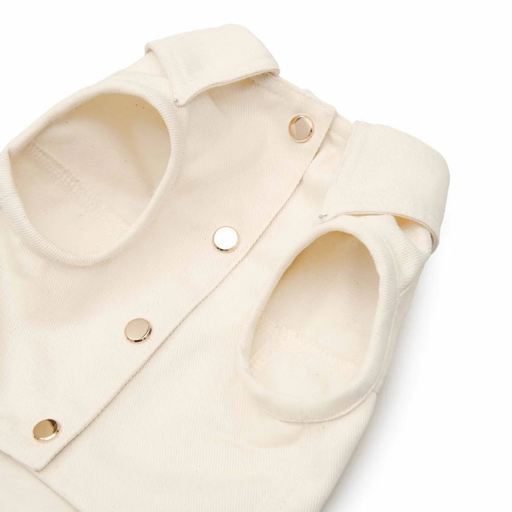 Maltipoo World Cotton Vest, Milk