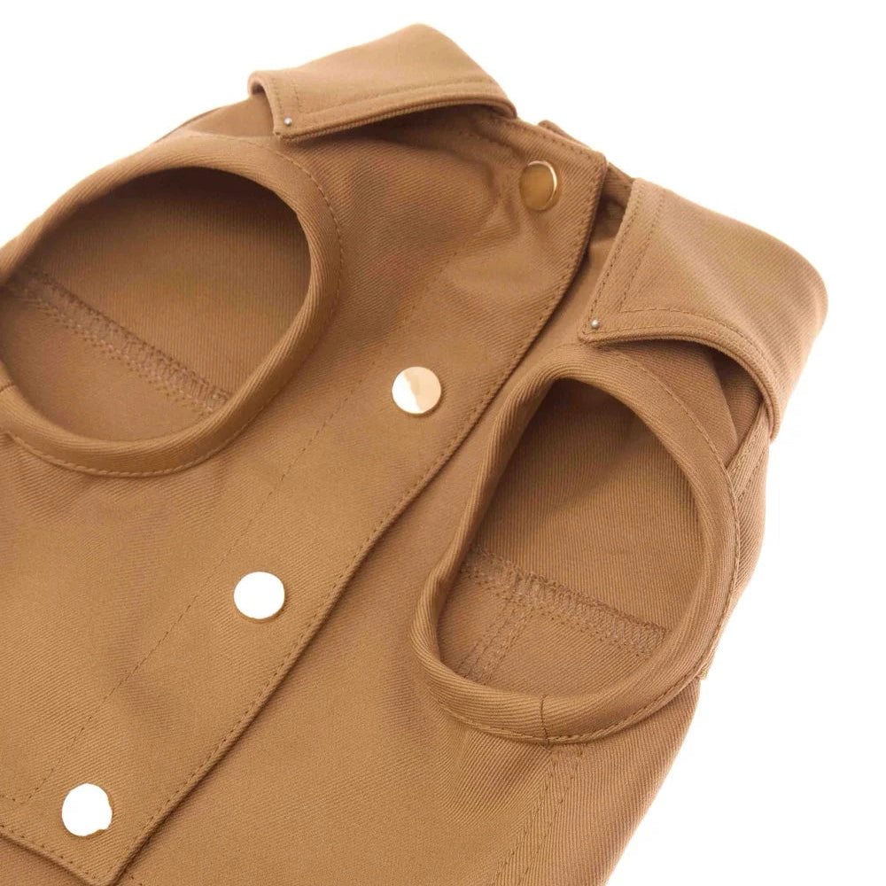 Maltipoo World Cotton Vest, Cacao