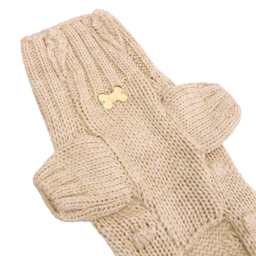 Maltipoo World Bubble Sweater, Beige