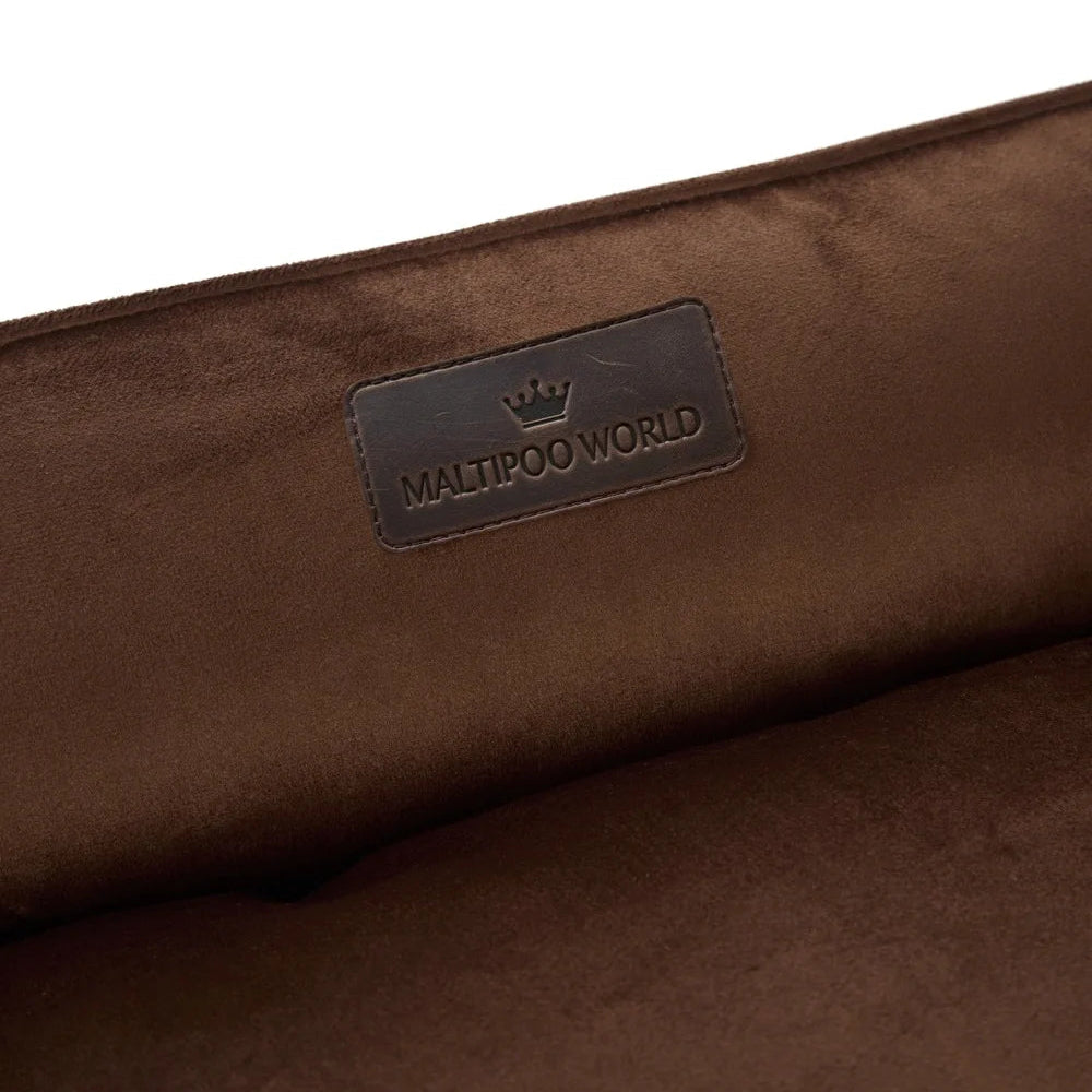 Maltipoo World Fabric Lounger, Chocolate Velours