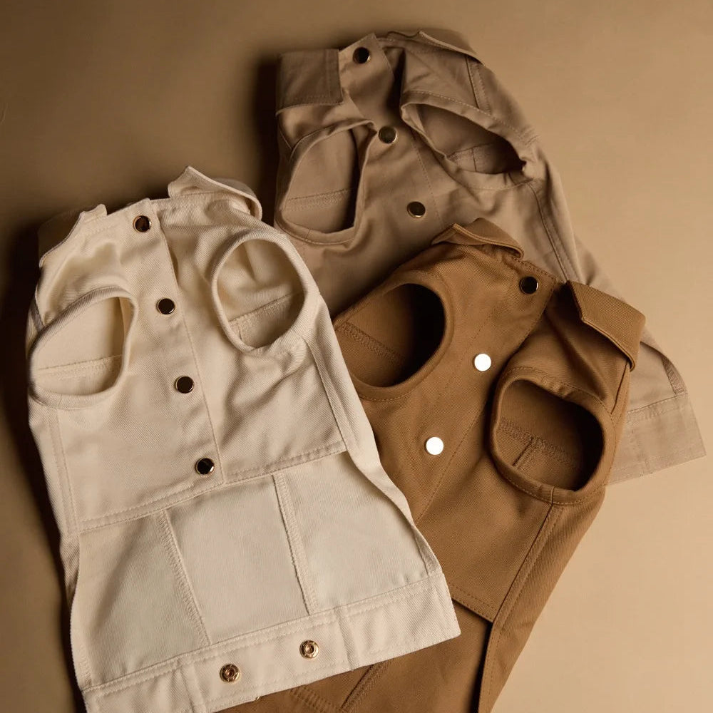 Maltipoo World Cotton Vest, Beige