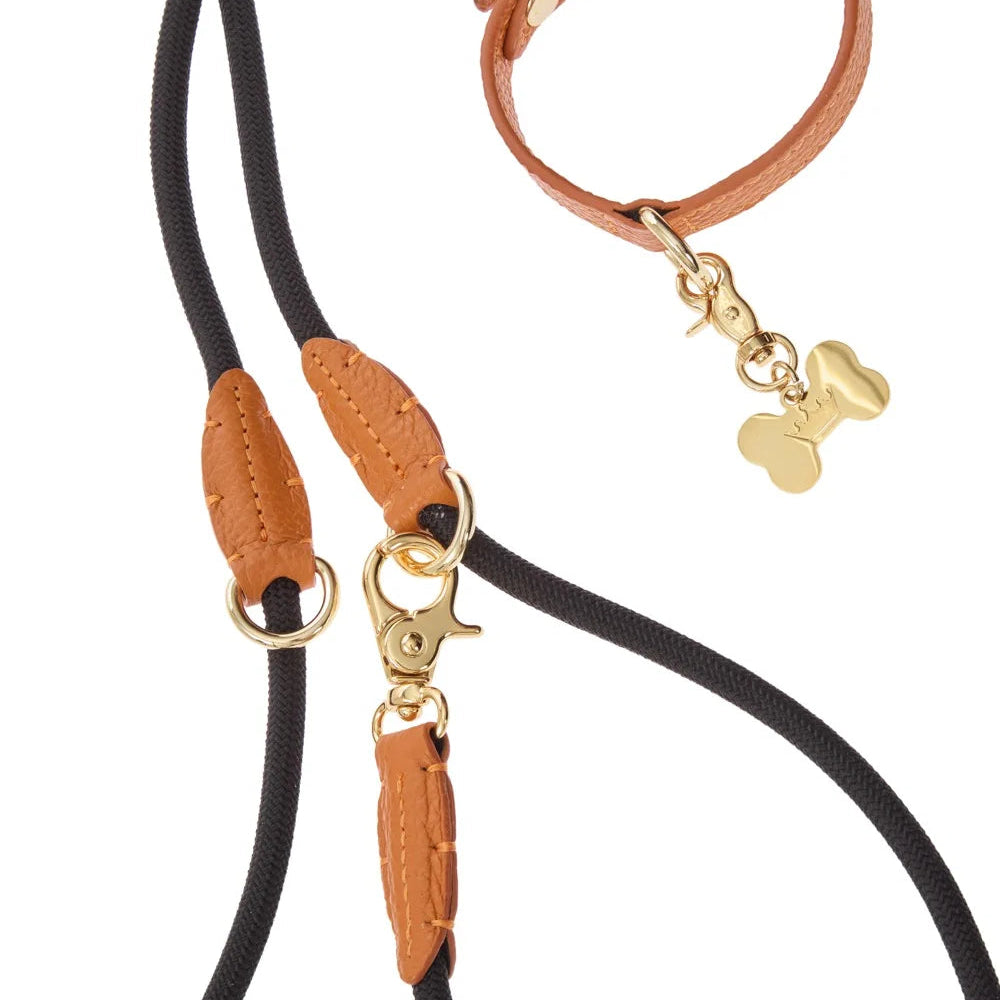 Maltipoo World Adjustable Easy Rope Leash, Orange