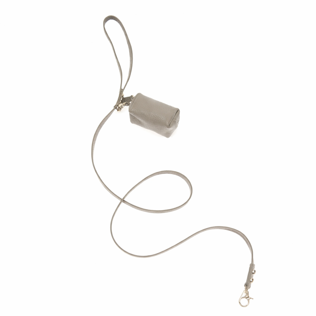 Maltipoo World Leather Leash, Grey