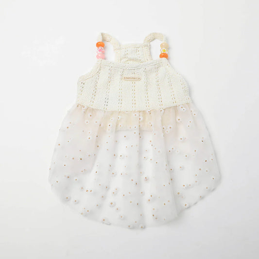 Moncheri Cooling Beaded Shoulder Camisole Dress, Ivory